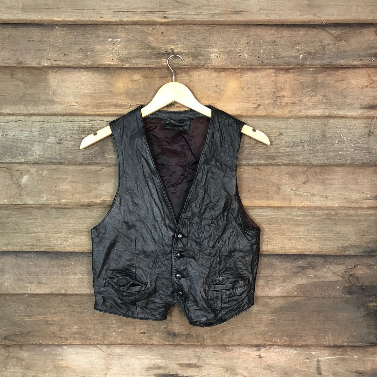 Japanese Brand Japanese Brand Black Vest Leather #7094 Size US XS / EU 42 / 0 - 1 Thumbnail