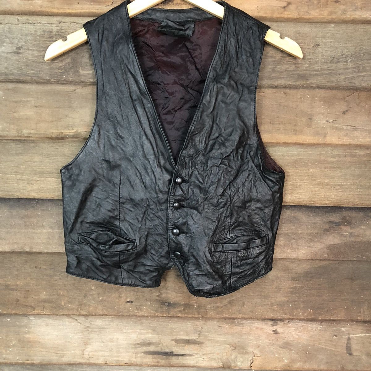Japanese Brand Japanese Brand Black Vest Leather #7094 Size US XS / EU 42 / 0 - 3 Thumbnail