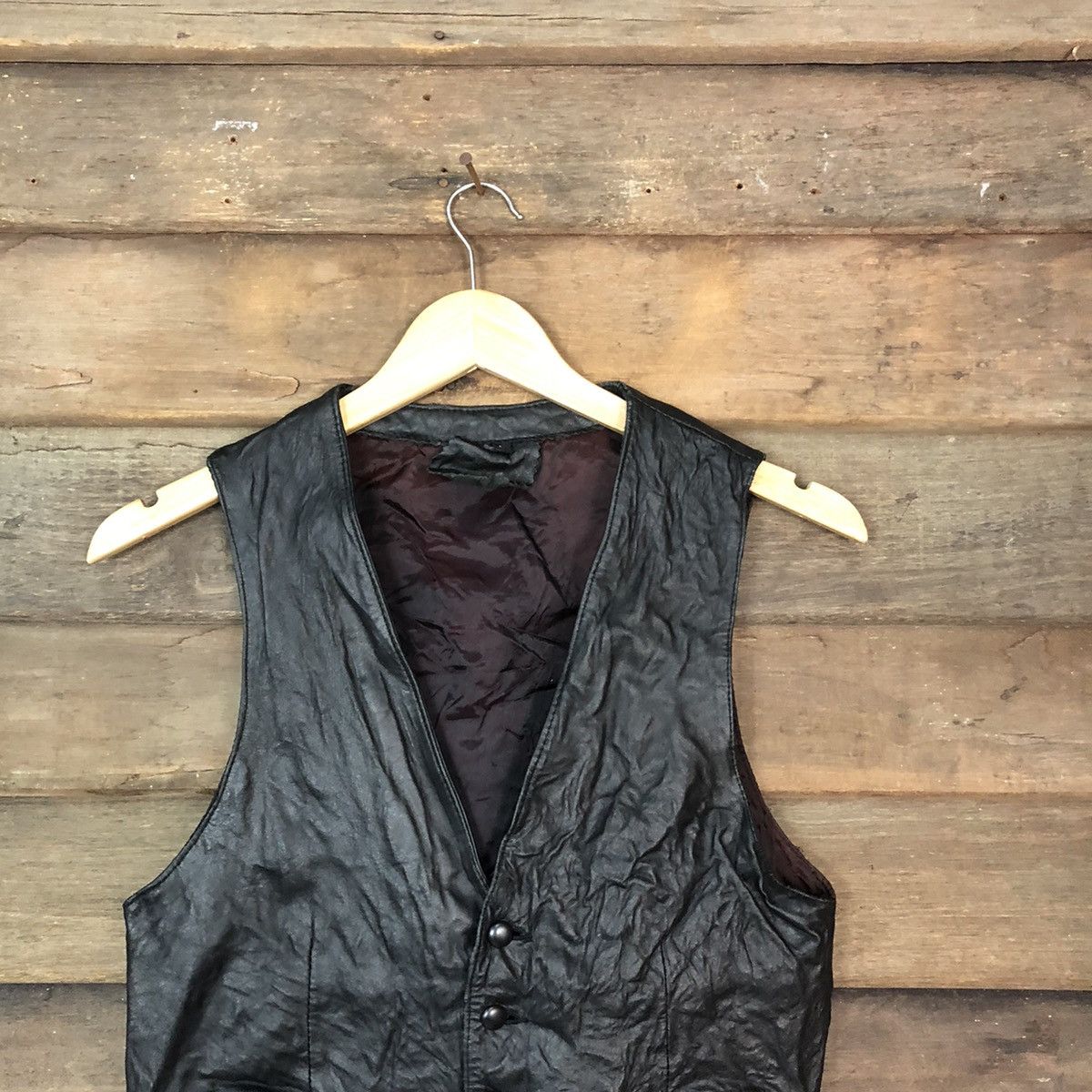 Japanese Brand Japanese Brand Black Vest Leather #7094 Size US XS / EU 42 / 0 - 2 Thumbnail
