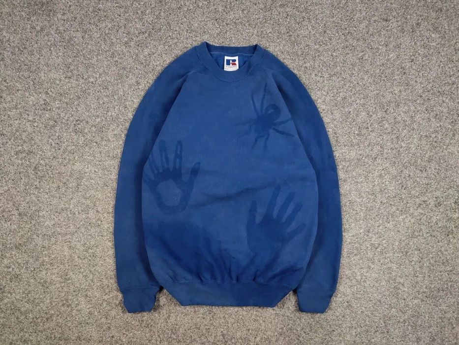 Russell Athletic 🕷 Vintage 90's Russell Sun Faded Boxy Crewneck Sweatshirt Size US XL / EU 56 / 4 - 1 Thumbnail