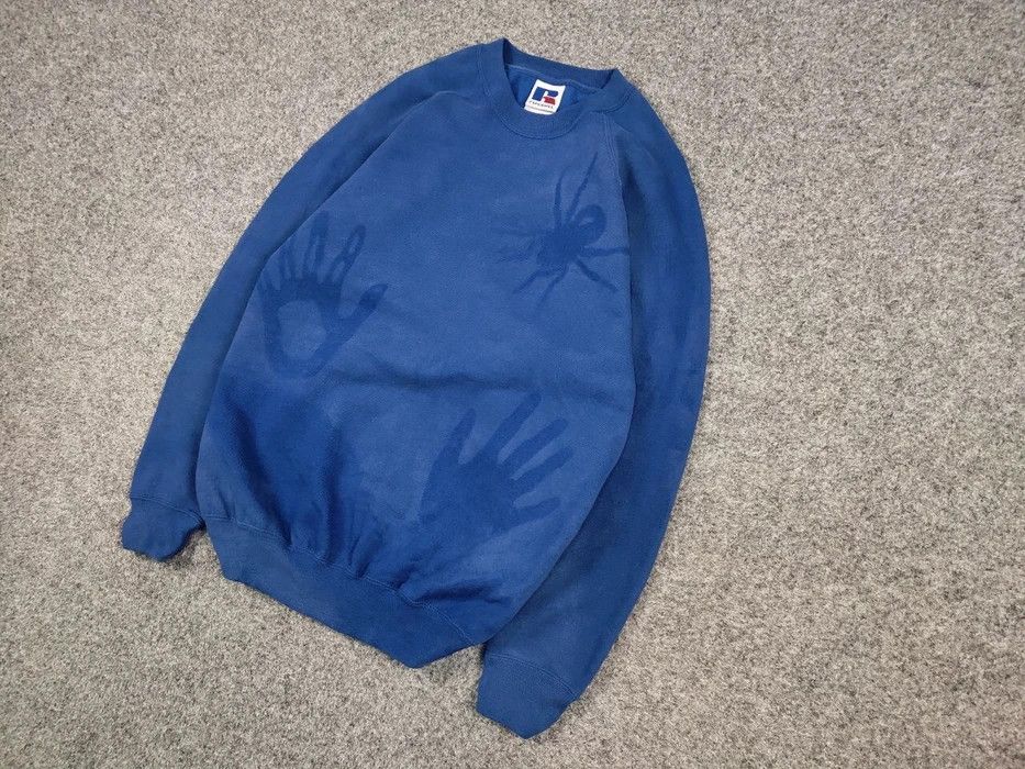 Russell Athletic 🕷 Vintage 90's Russell Sun Faded Boxy Crewneck Sweatshirt Size US XL / EU 56 / 4 - 2 Thumbnail