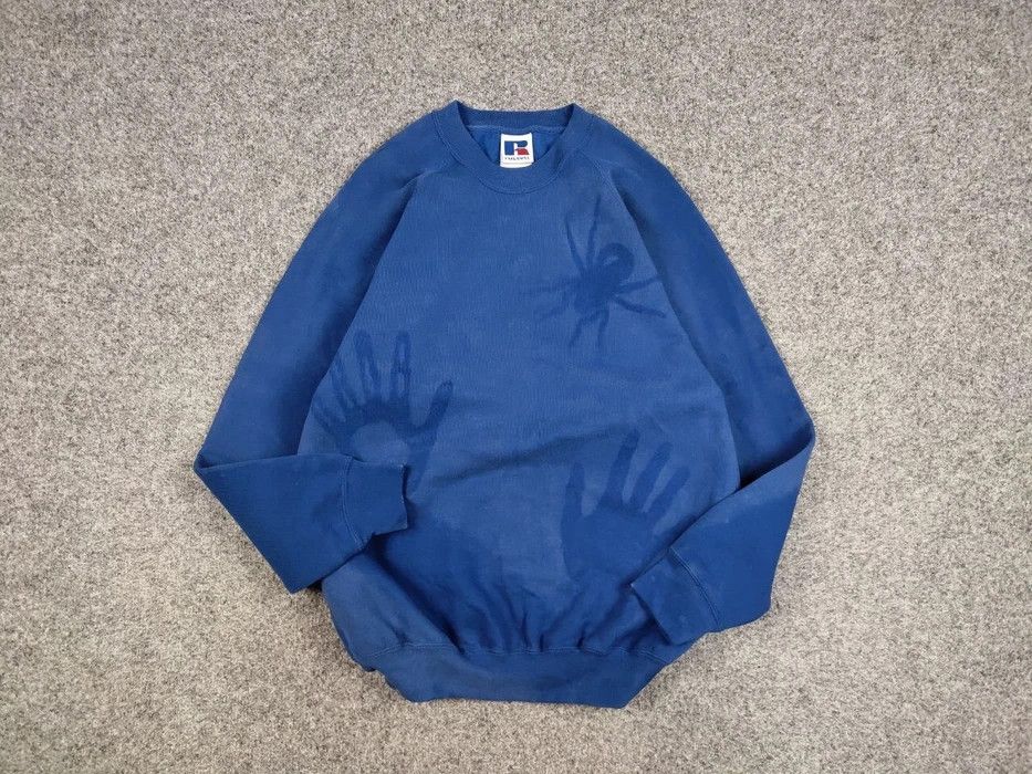 Russell Athletic 🕷 Vintage 90's Russell Sun Faded Boxy Crewneck Sweatshirt Size US XL / EU 56 / 4 - 5 Thumbnail