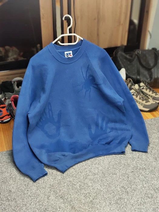 Russell Athletic 🕷 Vintage 90's Russell Sun Faded Boxy Crewneck Sweatshirt Size US XL / EU 56 / 4 - 10 Thumbnail