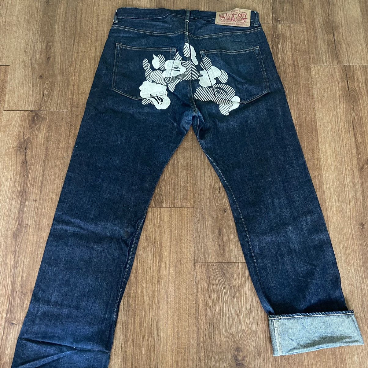 Bape bape jeans / vintage / selvedge / camo Size US 34 / EU 50 - 2 Thumbnail