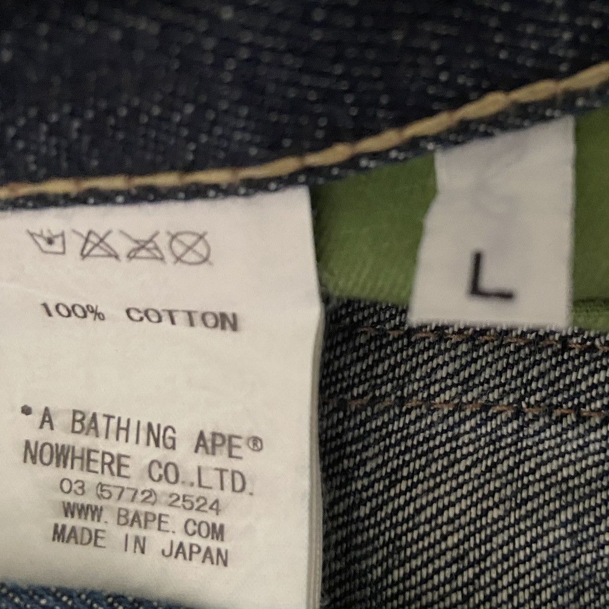 Bape bape jeans / vintage / selvedge / camo Size US 34 / EU 50 - 11 Thumbnail