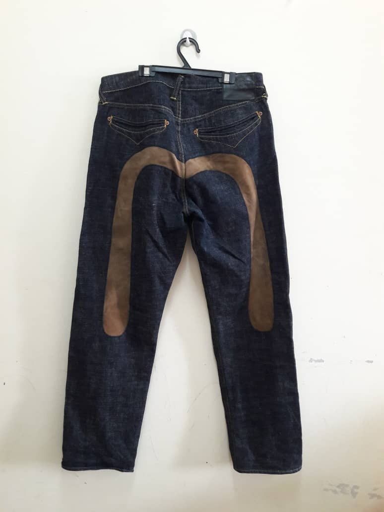 image of Evisu Daicock Smile Pocket Lot0070 X Calvin Leong By Yamane in Denim, Men's (Size 34)