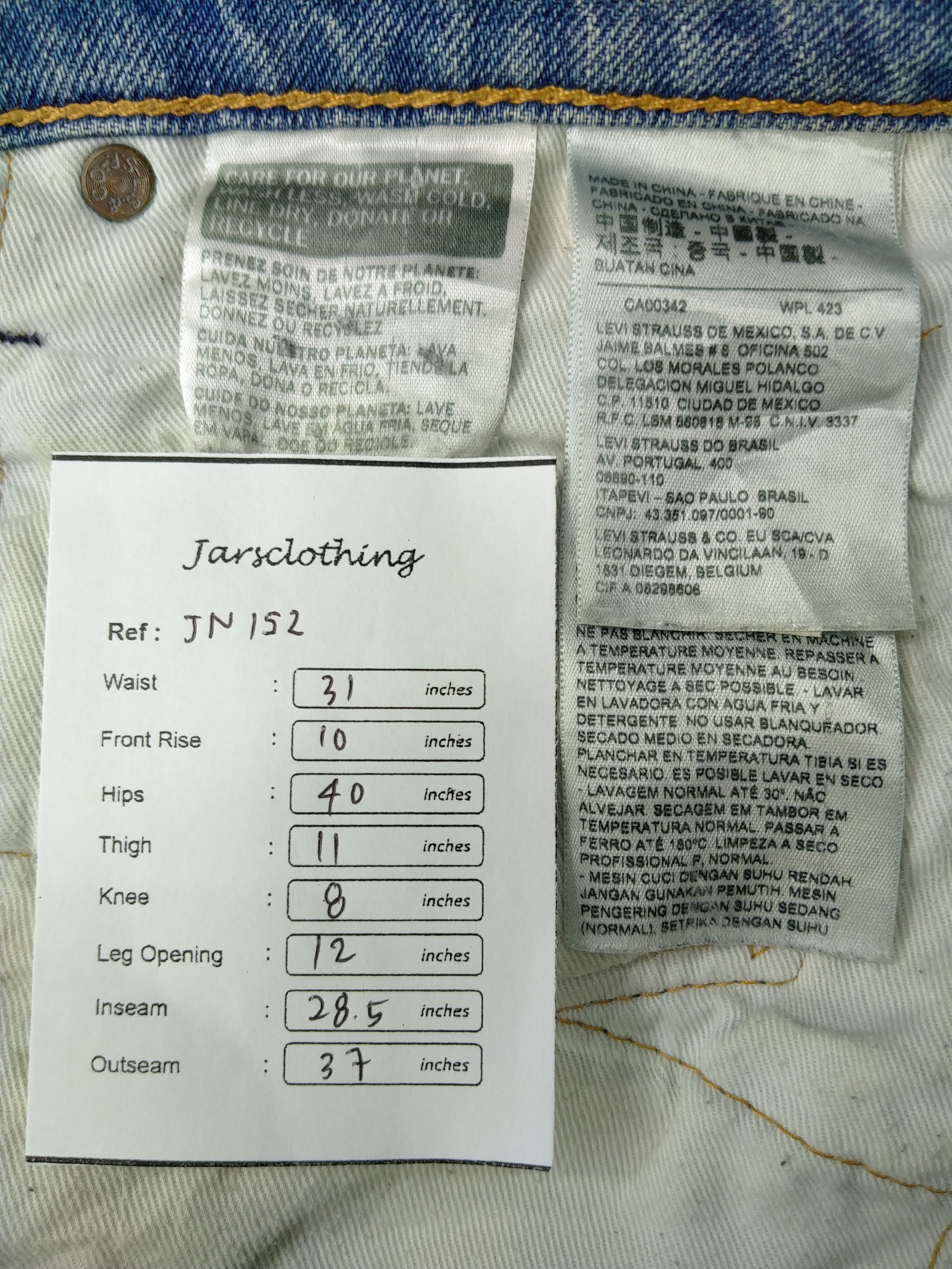 Levi's Vintage Levi's 502 Light Wash Denim 31x28.5 -JN152 Size US 31 - 11 Thumbnail