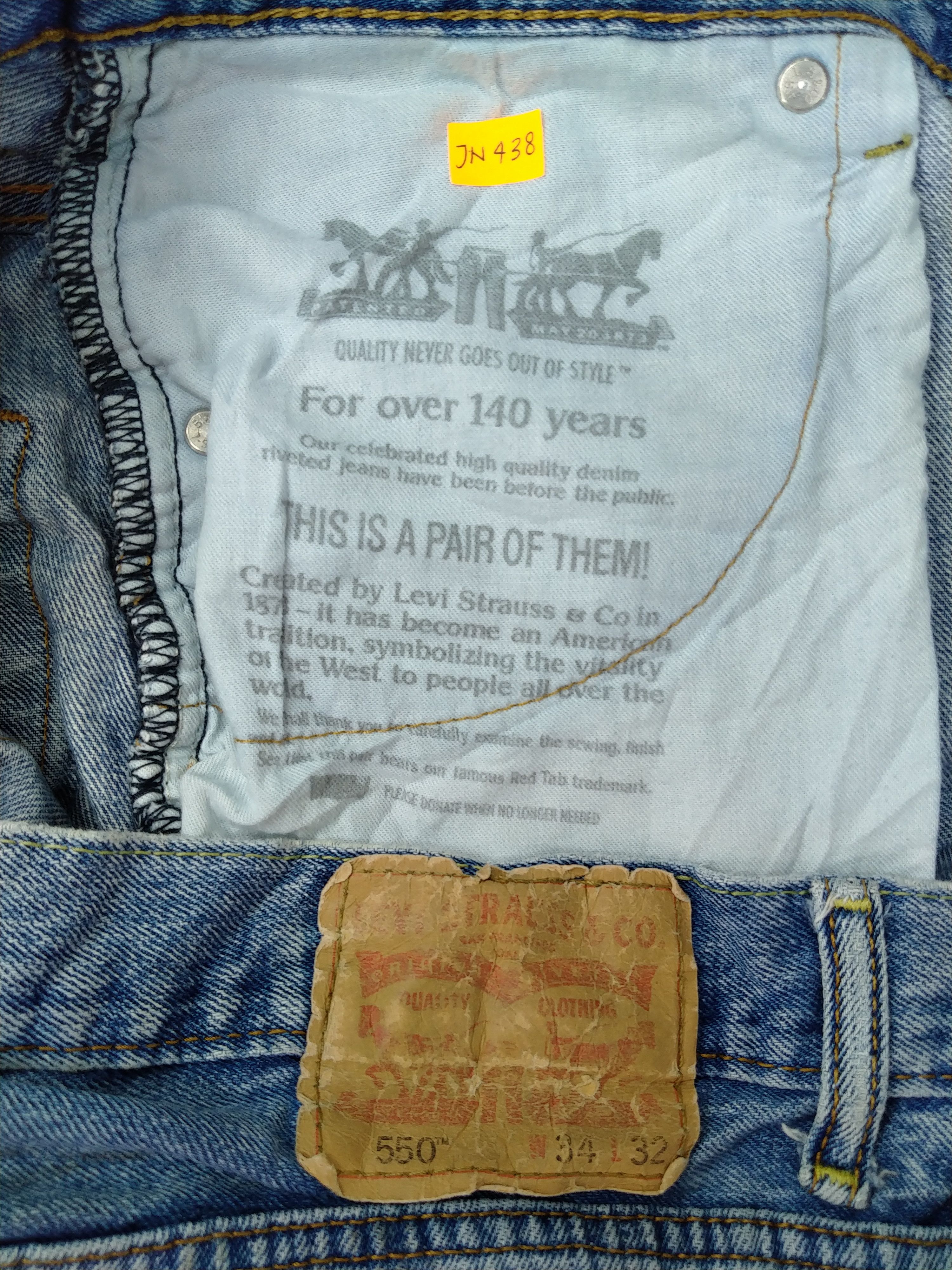 Levi's Faded Blue Levi's 550 Denim 34x30 -JN438 Size US 34 / EU 50 - 11 Thumbnail