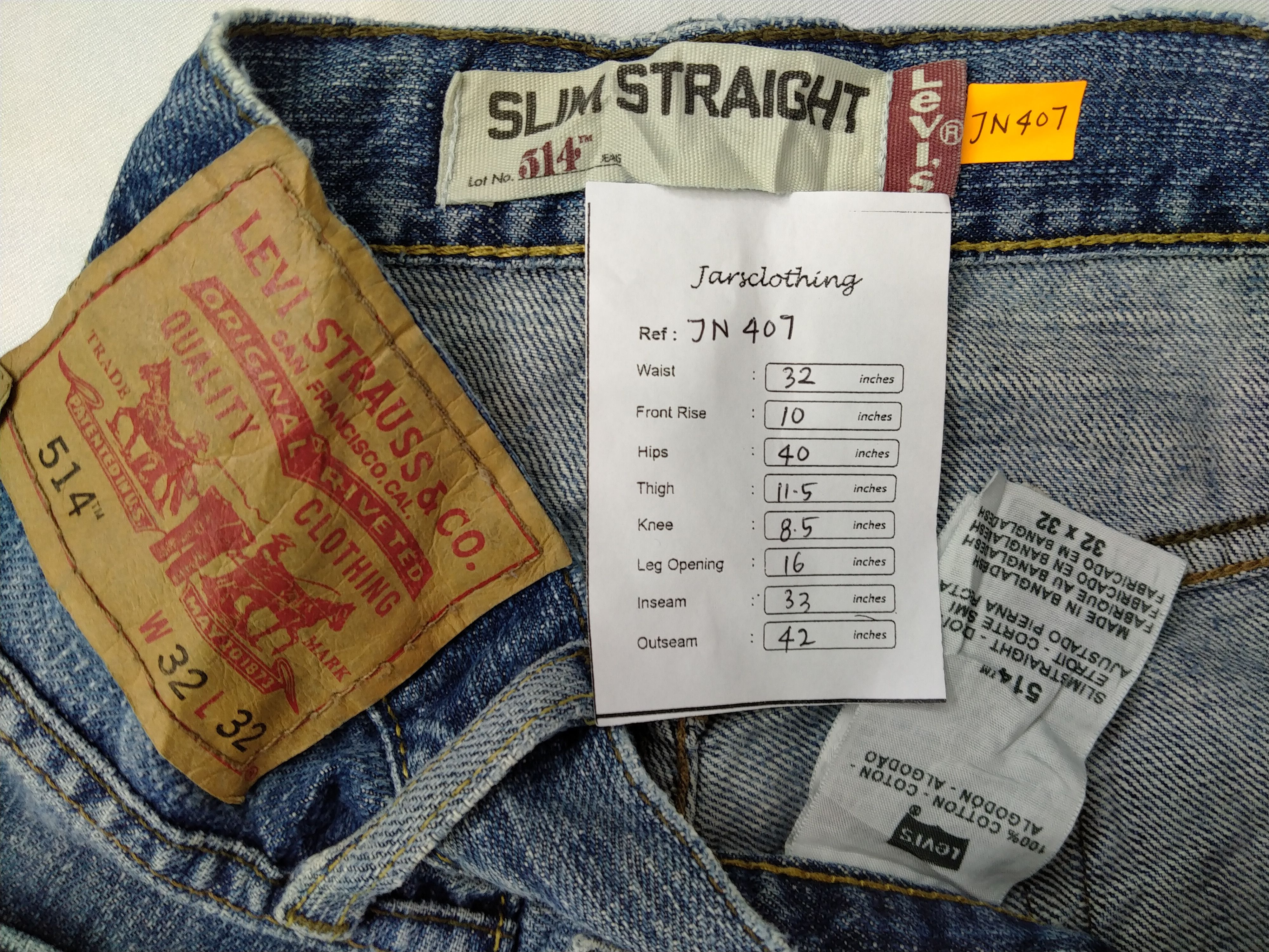 Levi's Distressed Vintage Levi's 514 Slim Straight Denim -JN407 Size US 32 / EU 48 - 12 Thumbnail
