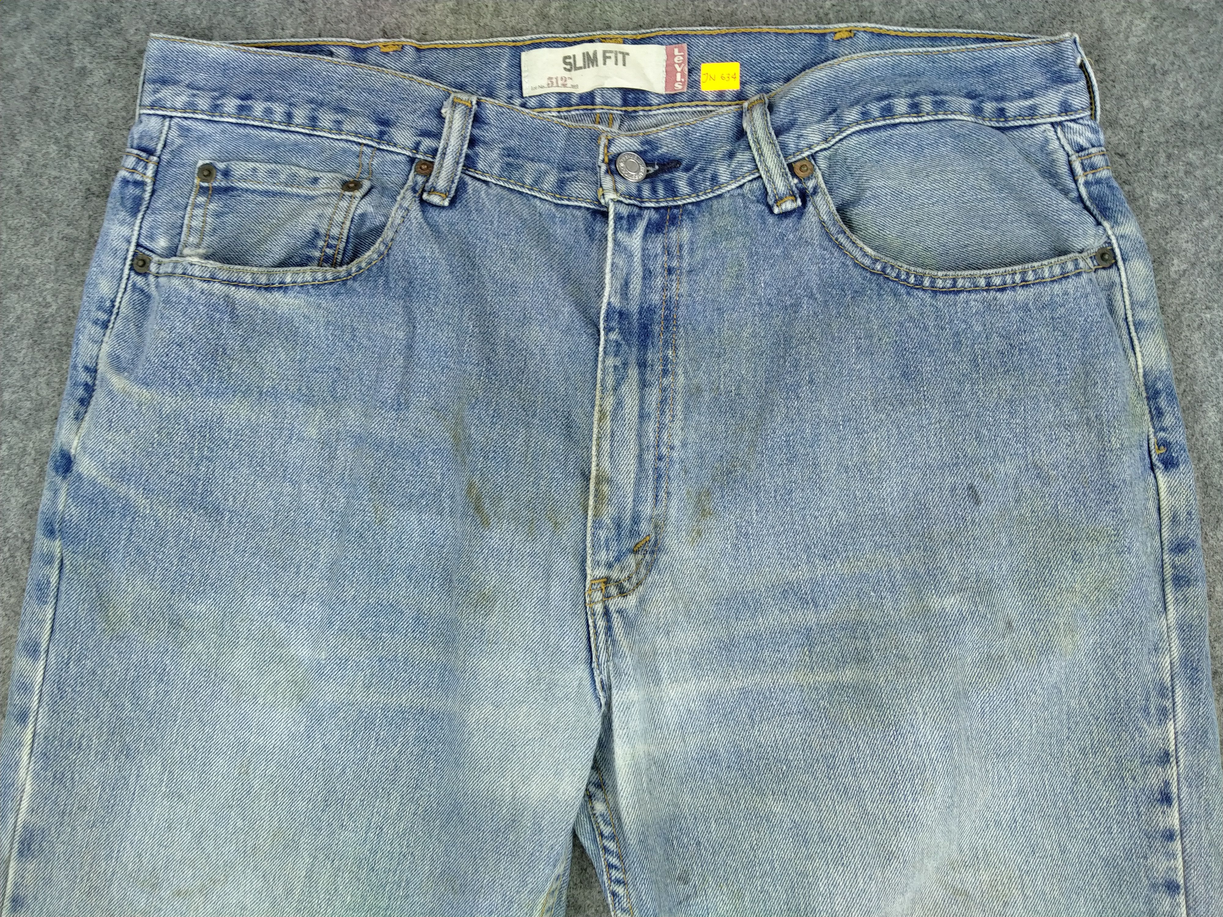 Levi's Faded Blue Vintage Levi's 512 Slim Fit Denim 38x32 -JN634 Size US 38 / EU 54 - 3 Thumbnail