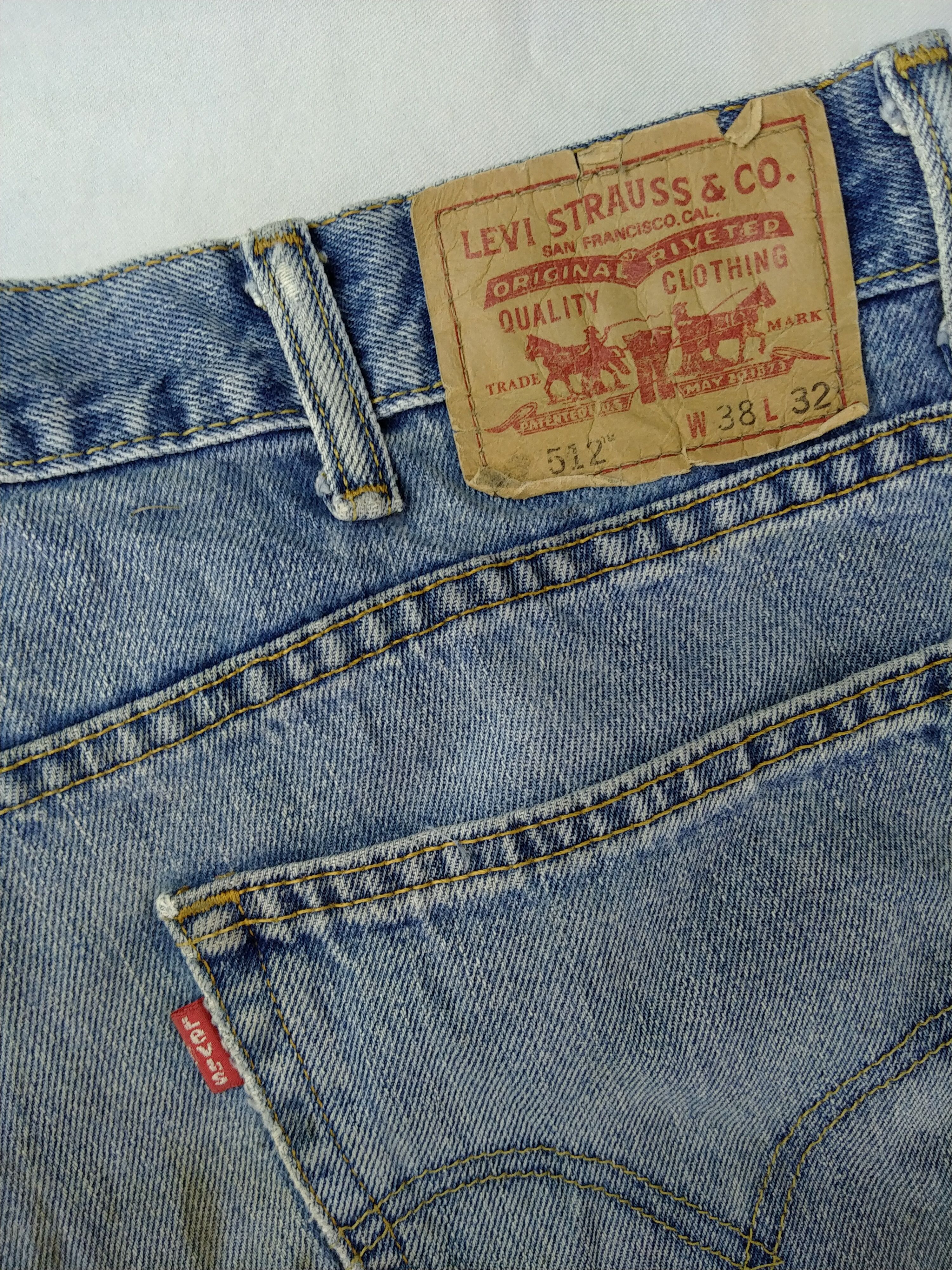 Levi's Faded Blue Vintage Levi's 512 Slim Fit Denim 38x32 -JN634 Size US 38 / EU 54 - 8 Thumbnail