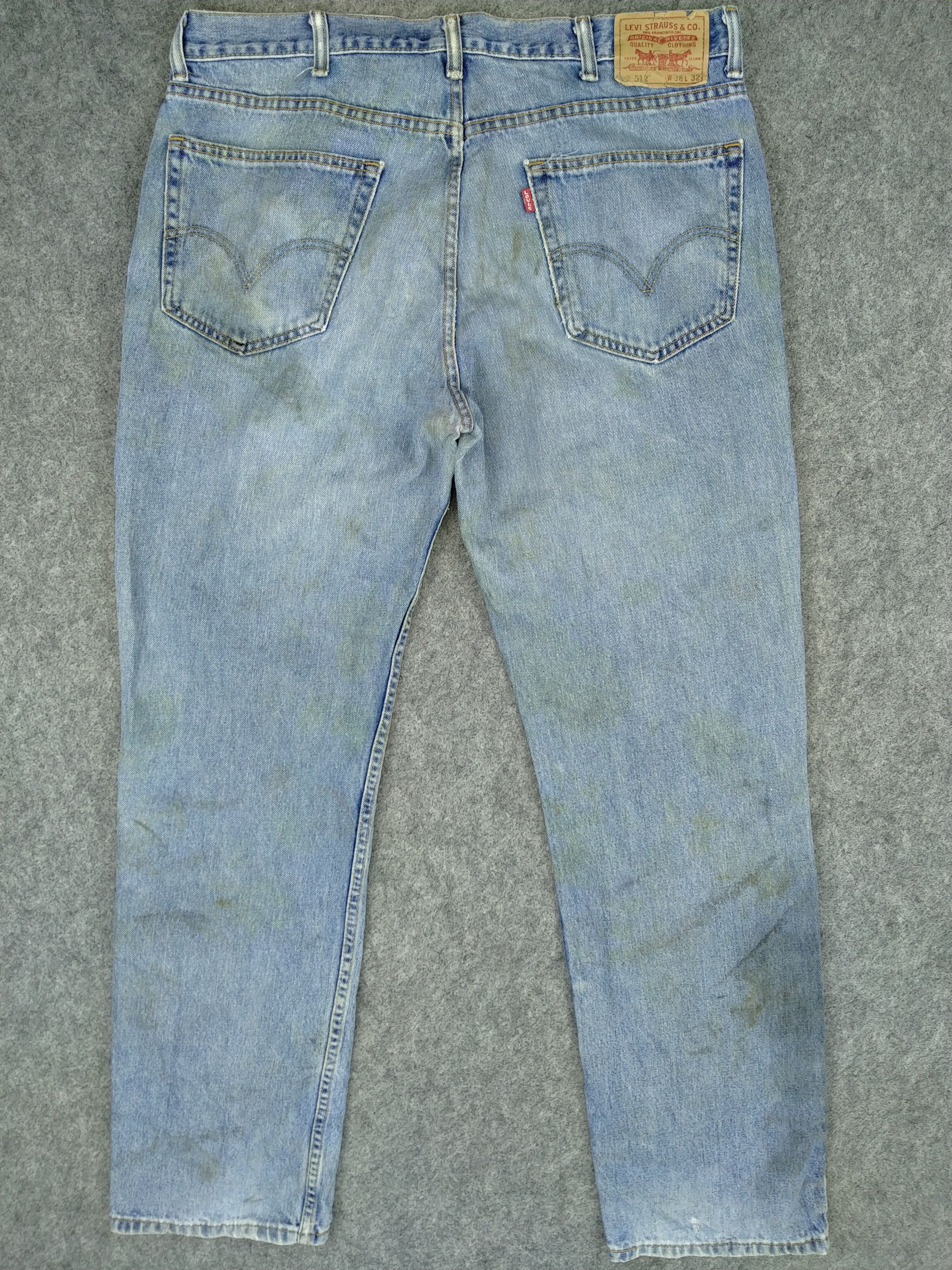 Levi's Faded Blue Vintage Levi's 512 Slim Fit Denim 38x32 -JN634 Size US 38 / EU 54 - 2 Thumbnail