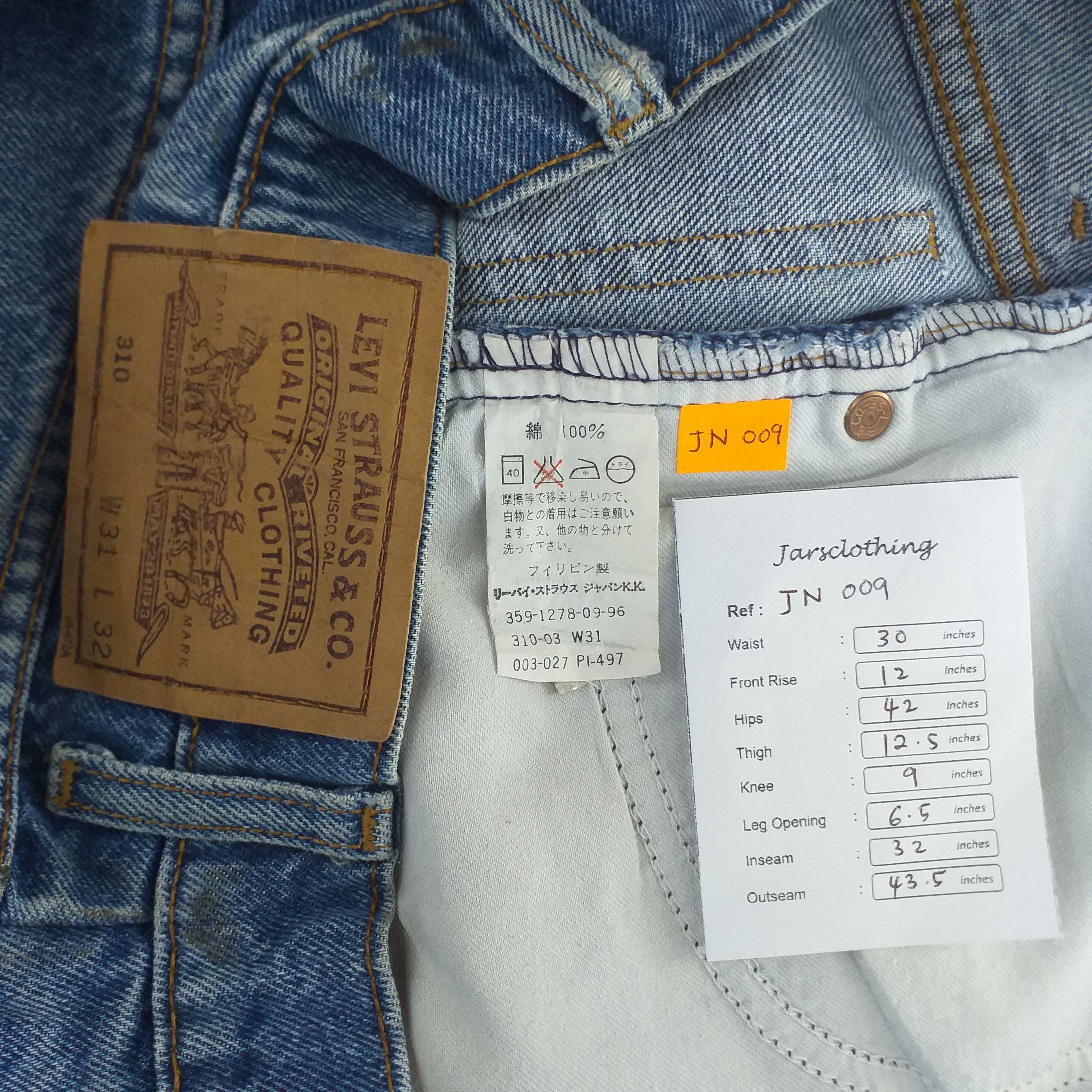 Levi's Vintage Levi's 310 Distressed Denim 30 x 32 -JN009 Size US 30 / EU 46 - 14 Thumbnail
