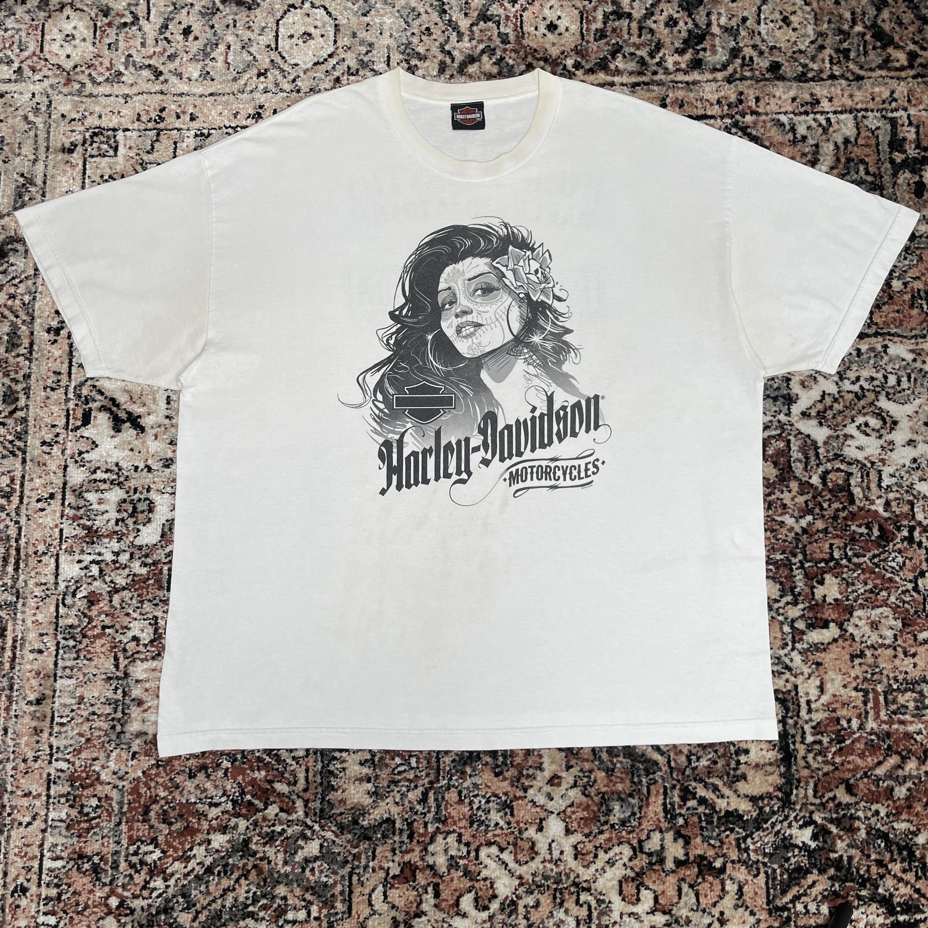 Harley Davidson Harley Davidson Vintage White Tshirt Size US XL / EU 56 / 4 - 1 Thumbnail