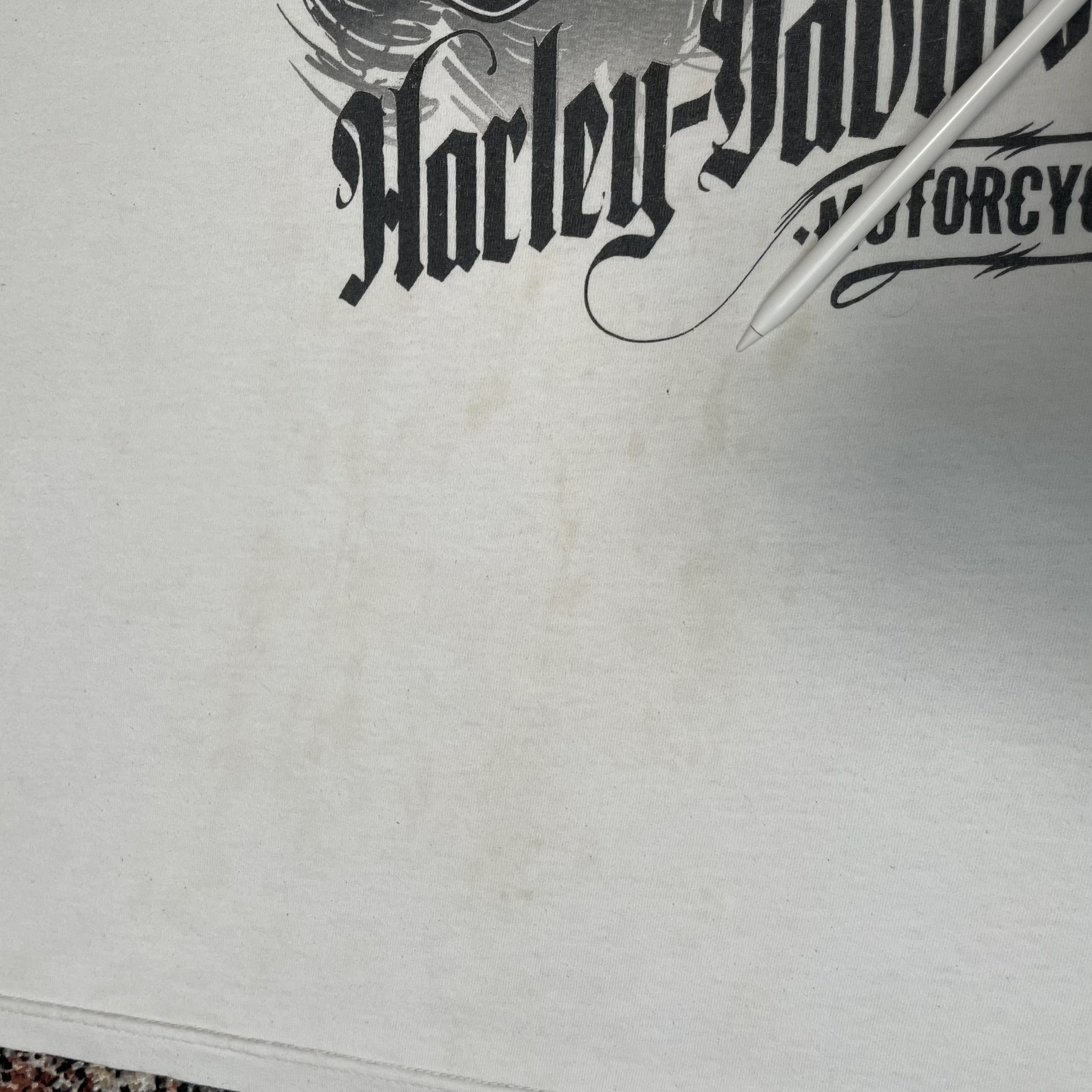 Harley Davidson Harley Davidson Vintage White Tshirt Size US XL / EU 56 / 4 - 3 Thumbnail