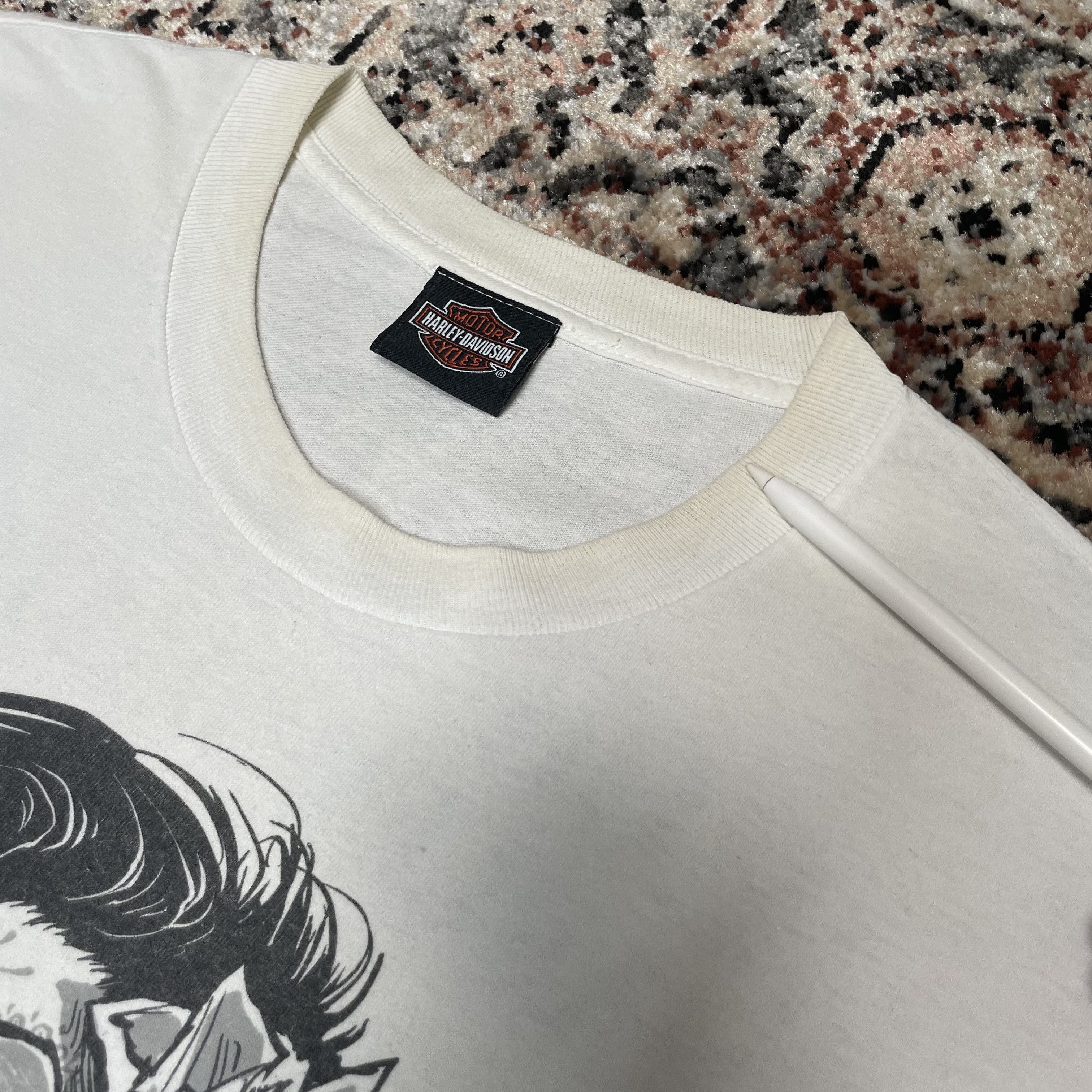 Harley Davidson Harley Davidson Vintage White Tshirt Size US XL / EU 56 / 4 - 4 Thumbnail