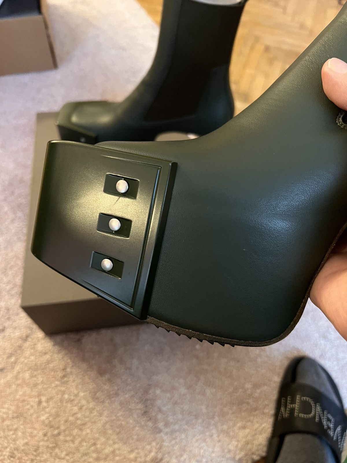 Rick Owens GETHSEMANE GREEN KISS BOOTS Size US 9 / EU 42 - 3 Thumbnail