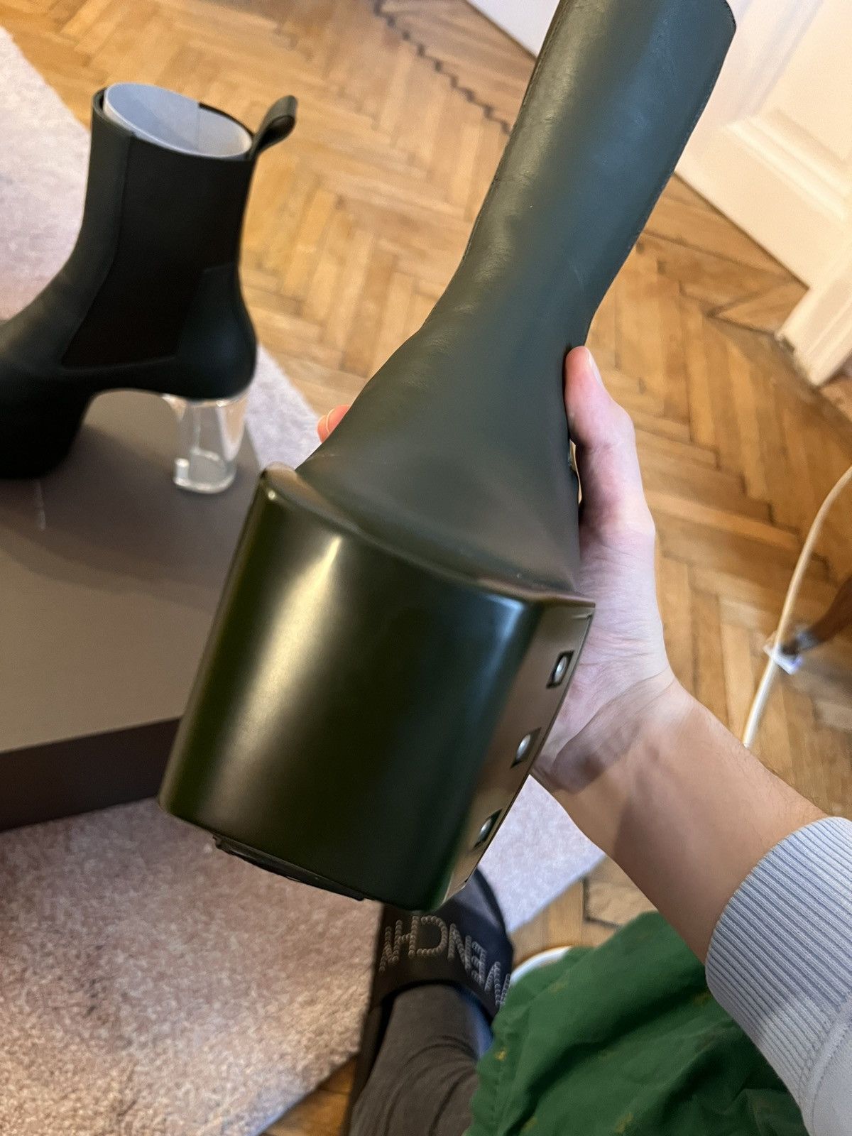 Rick Owens GETHSEMANE GREEN KISS BOOTS Size US 9 / EU 42 - 4 Thumbnail