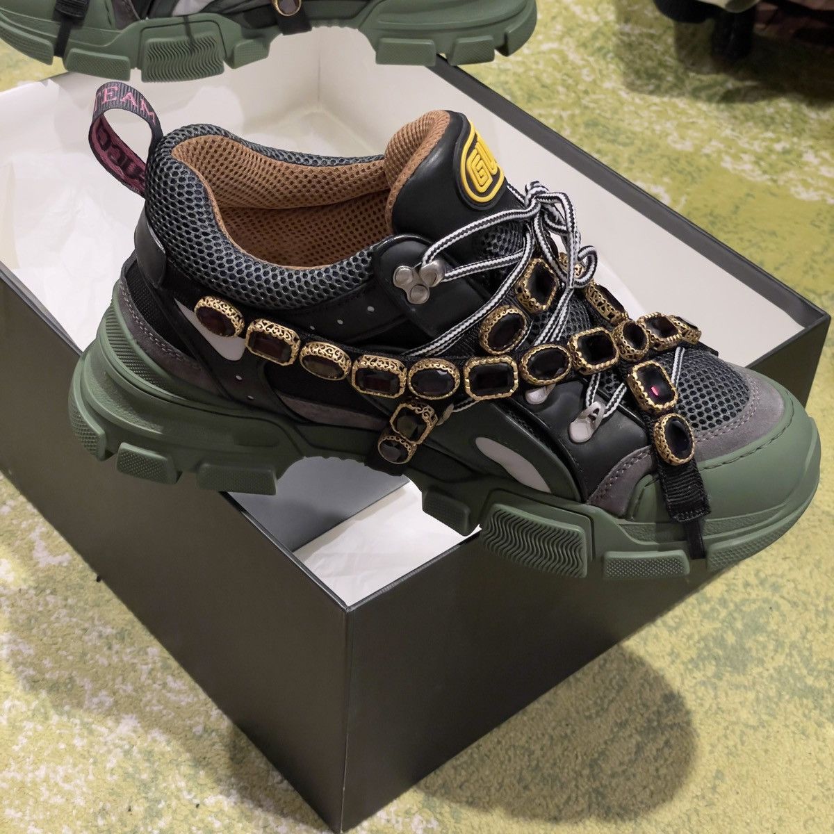 Gucci gucci chunky sega with crystal Size US 10.5 / EU 43-44 - 9 Thumbnail