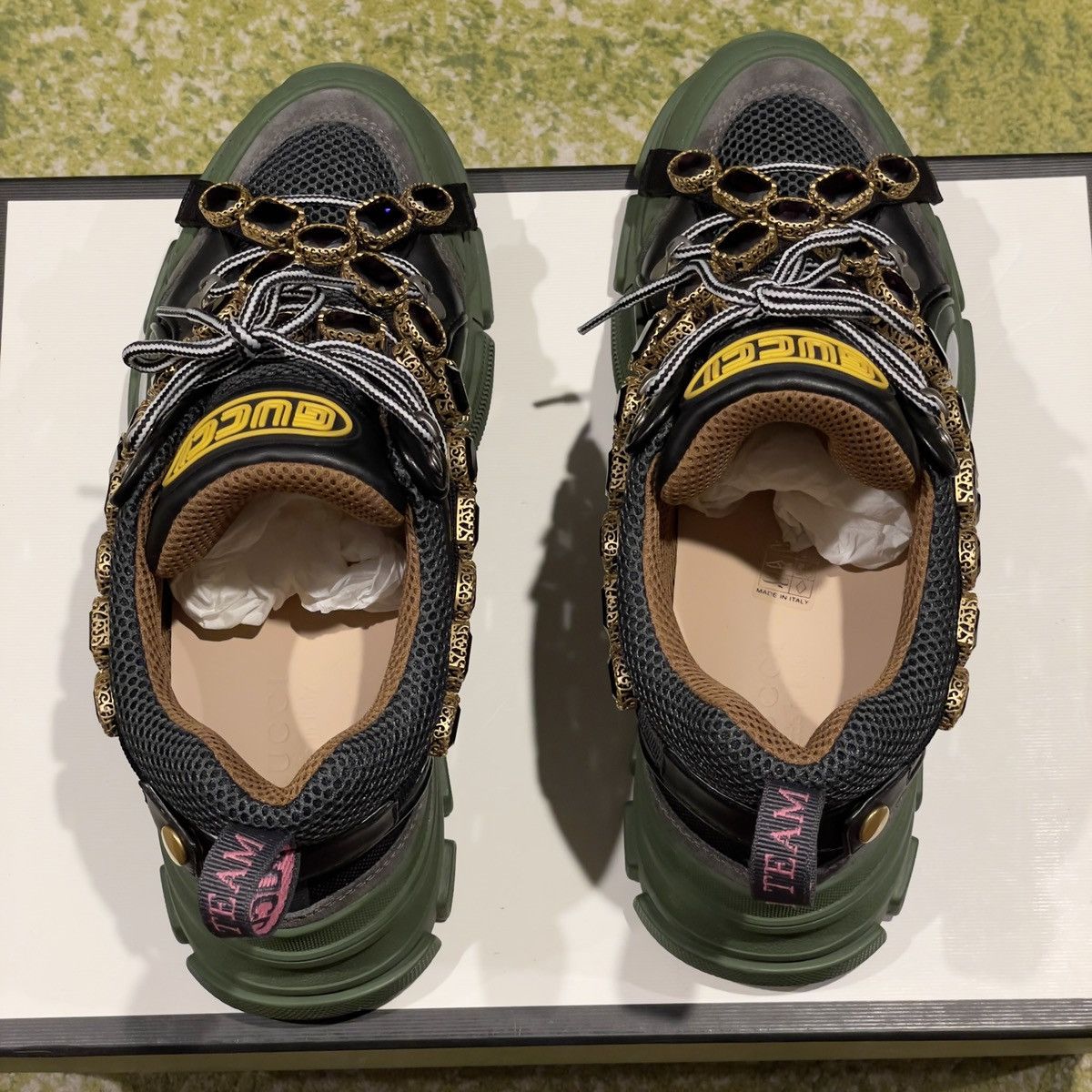 Gucci gucci chunky sega with crystal Size US 10.5 / EU 43-44 - 12 Thumbnail