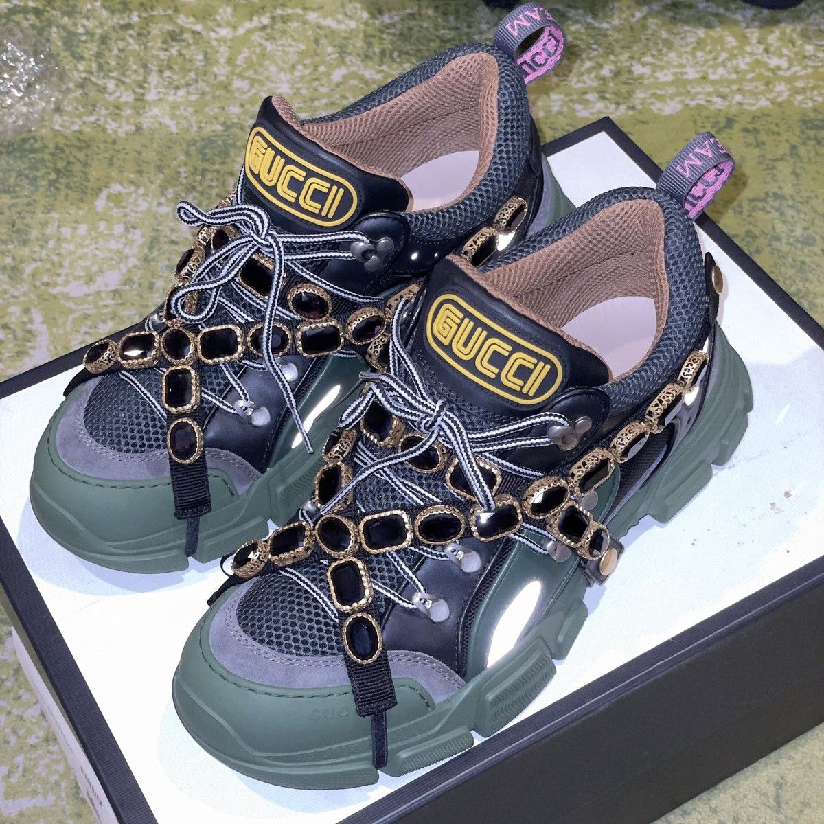 Gucci gucci chunky sega with crystal Size US 10.5 / EU 43-44 - 2 Thumbnail