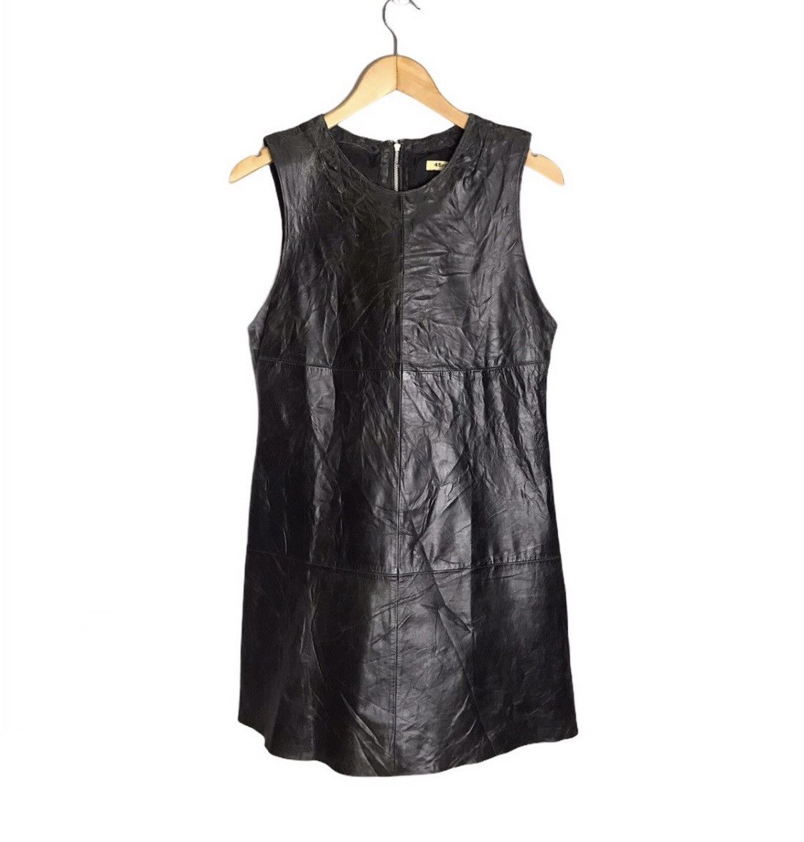 45rpm × Genuine Leather × Japanese Brand vintage 45RPM leather sleeveless zipper back up Size S / US 4 / IT 40 - 1 Thumbnail