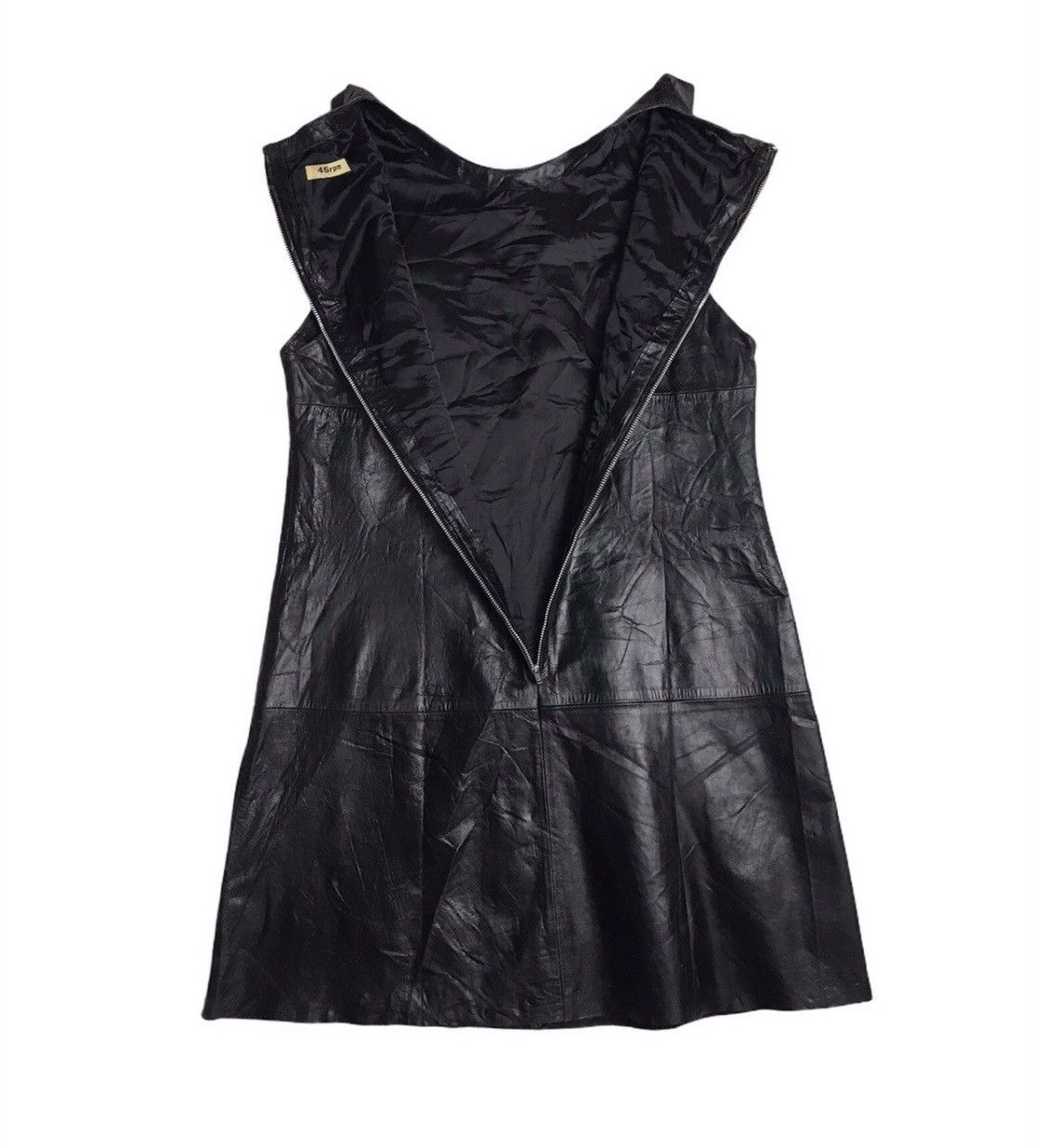 45rpm × Genuine Leather × Japanese Brand vintage 45RPM leather sleeveless zipper back up Size S / US 4 / IT 40 - 4 Thumbnail
