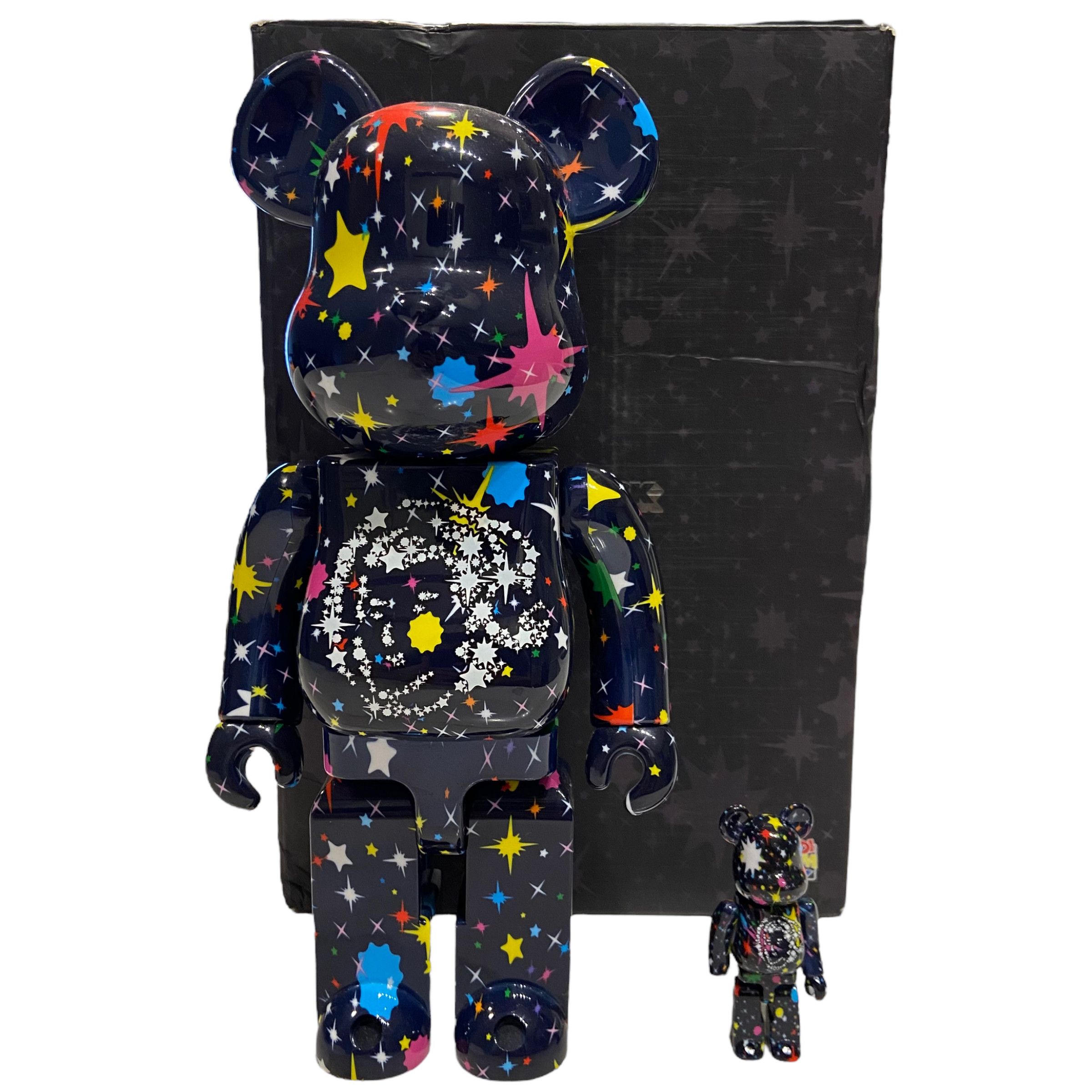 image of Billionaire Boys Club x Medicom Bearbrick Bearbrick X Bbc Starfield 400% & 100% Figure in Black