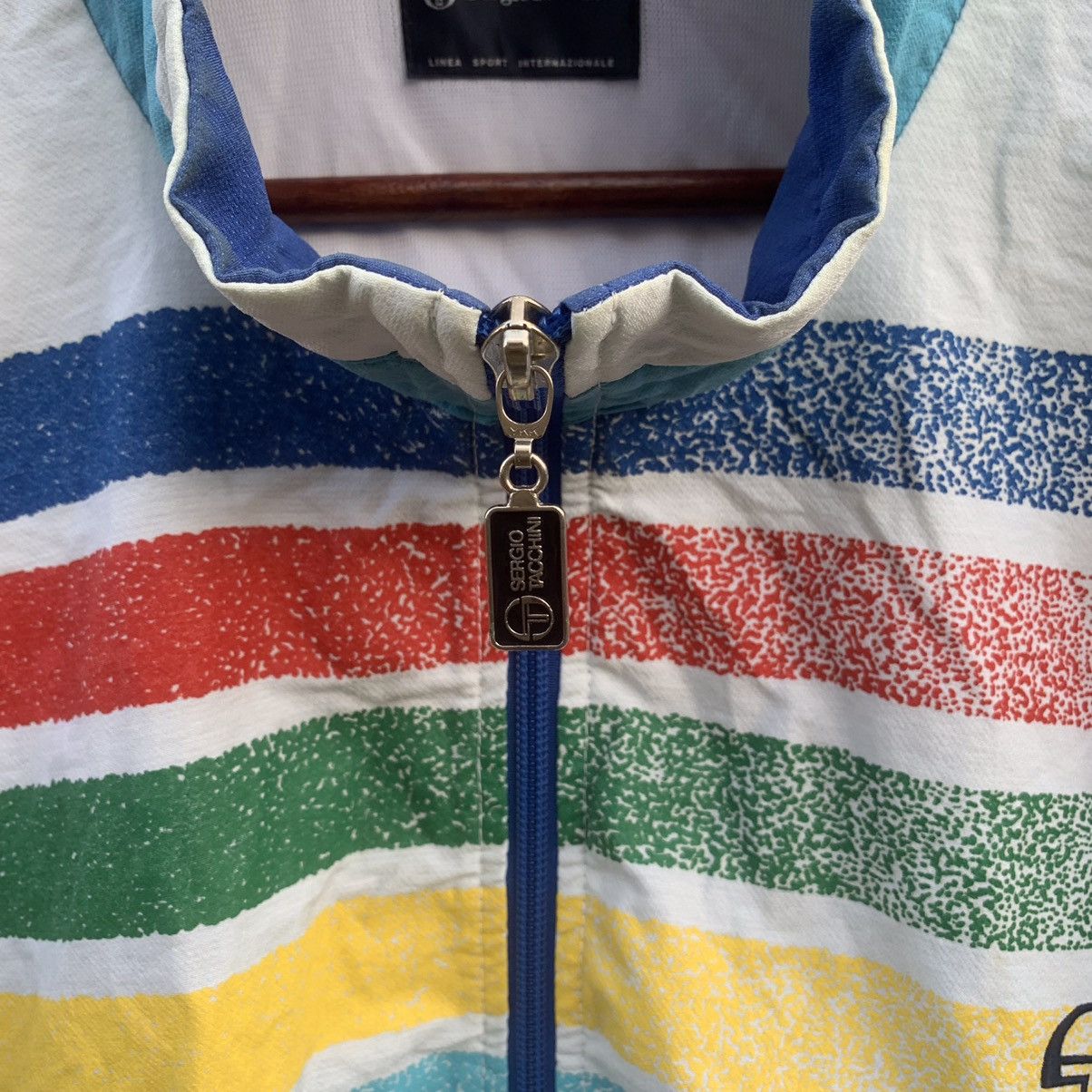 Sergio Tacchini × Vintage 💥 1990’s VINTAGE SERGIO TACCINI RAINBOW STRIPED JACKET Size US L / EU 52-54 / 3 - 6 Thumbnail