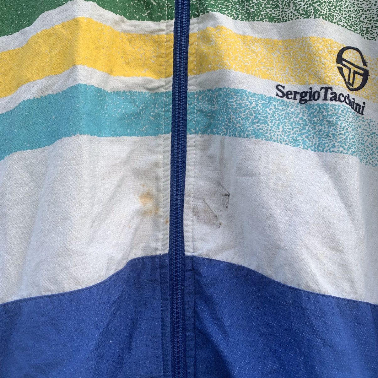 Sergio Tacchini × Vintage 💥 1990’s VINTAGE SERGIO TACCINI RAINBOW STRIPED JACKET Size US L / EU 52-54 / 3 - 5 Thumbnail
