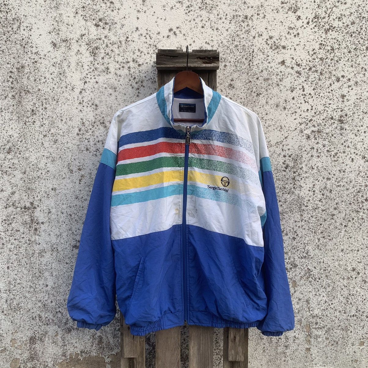 Sergio Tacchini × Vintage 💥 1990’s VINTAGE SERGIO TACCINI RAINBOW STRIPED JACKET Size US L / EU 52-54 / 3 - 1 Thumbnail