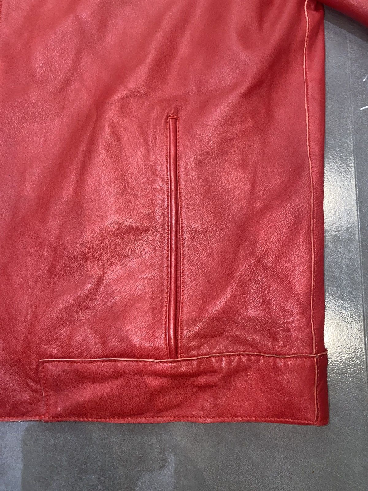 Versace Versace Small Logo Red Biker Leather Jacket Size US M / EU 48-50 / 2 - 13 Thumbnail