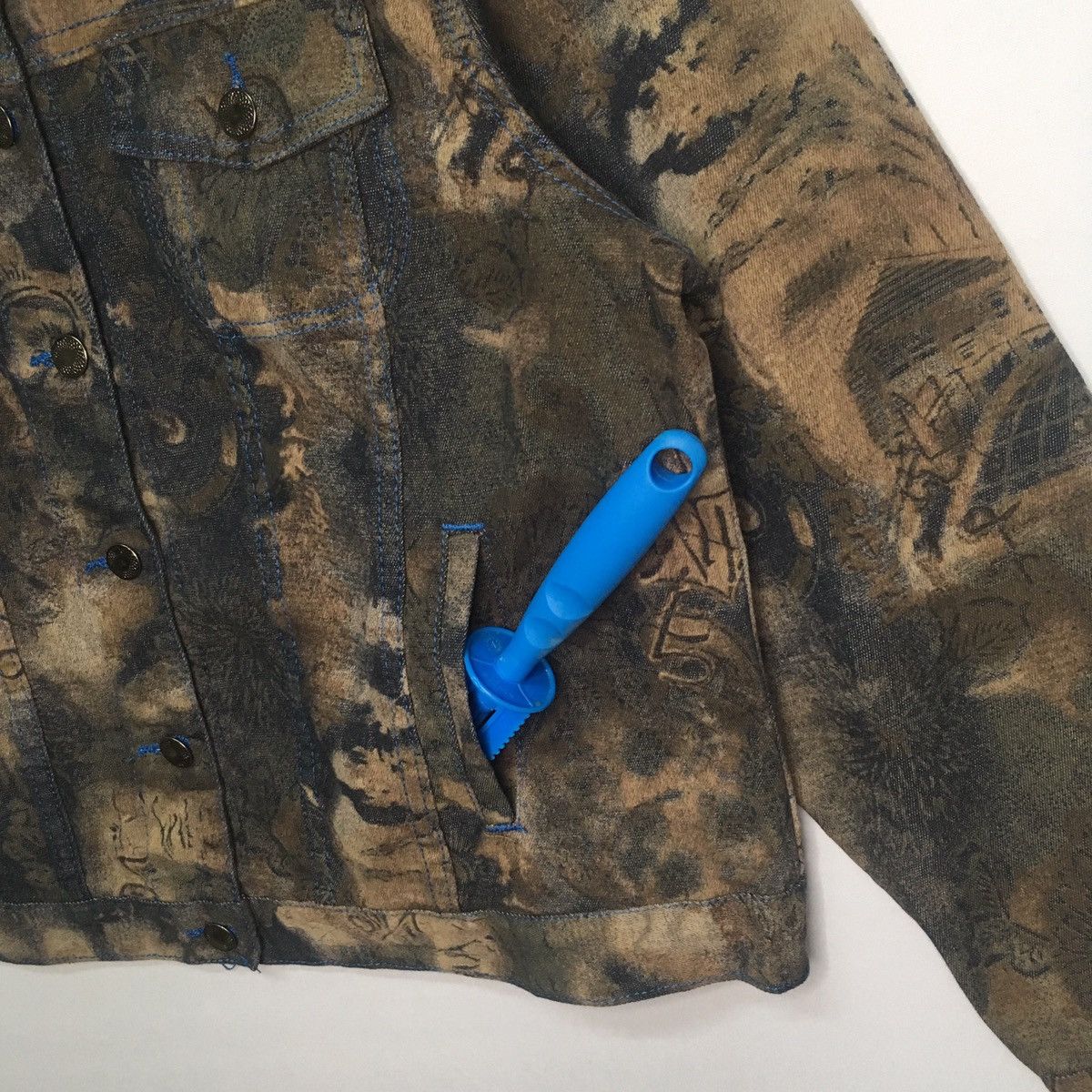 Japanese Brand 💥💥 RARE!! Vintage De Amechi Denim Jacket Like Acid Wash Size US M / EU 48-50 / 2 - 7 Thumbnail