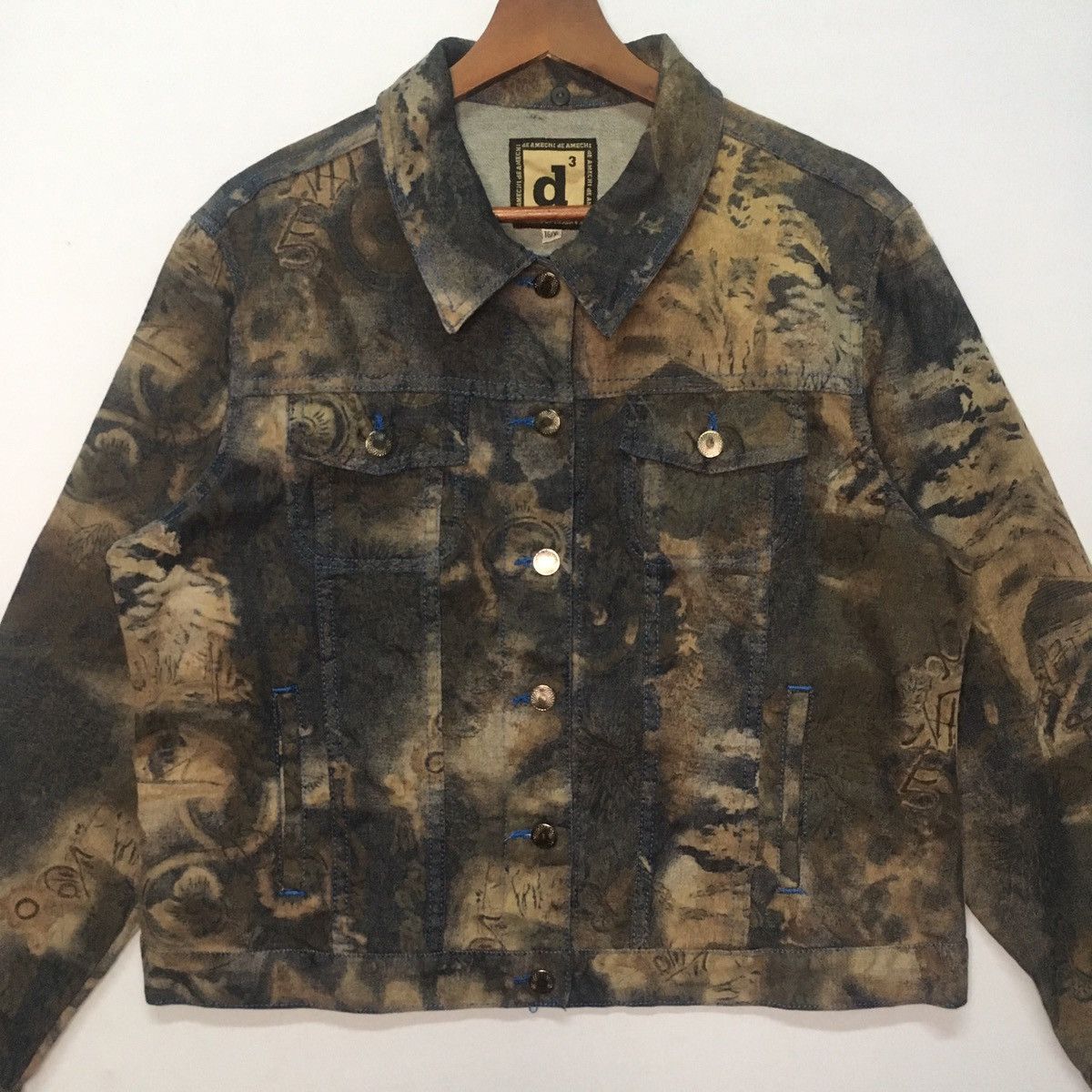 Japanese Brand 💥💥 RARE!! Vintage De Amechi Denim Jacket Like Acid Wash Size US M / EU 48-50 / 2 - 2 Thumbnail