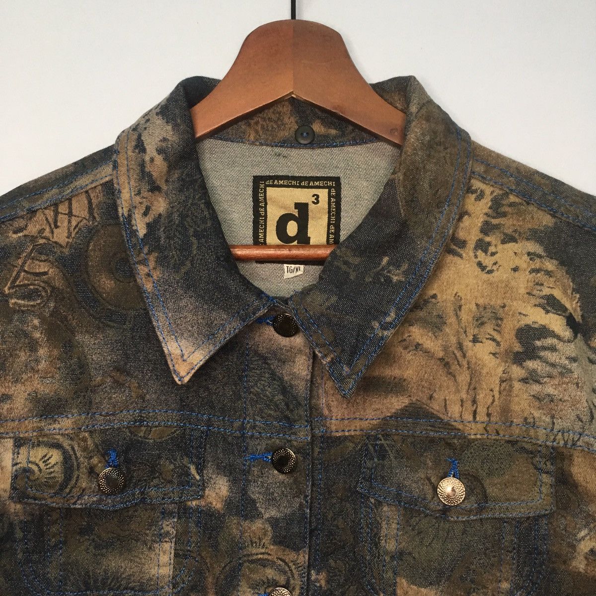 Japanese Brand 💥💥 RARE!! Vintage De Amechi Denim Jacket Like Acid Wash Size US M / EU 48-50 / 2 - 5 Thumbnail