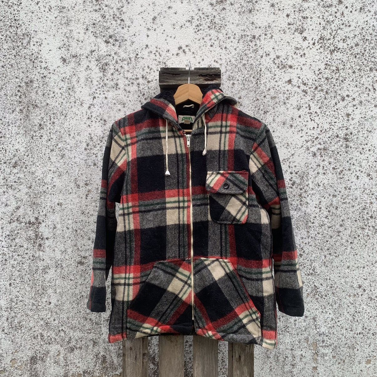 Japanese Brand × Seditionaries × Vintage Japanese Vintage Sherpa Fleece Hoodie Wool Zip Ups Jacket Size US S / EU 44-46 / 1 - 1 Thumbnail