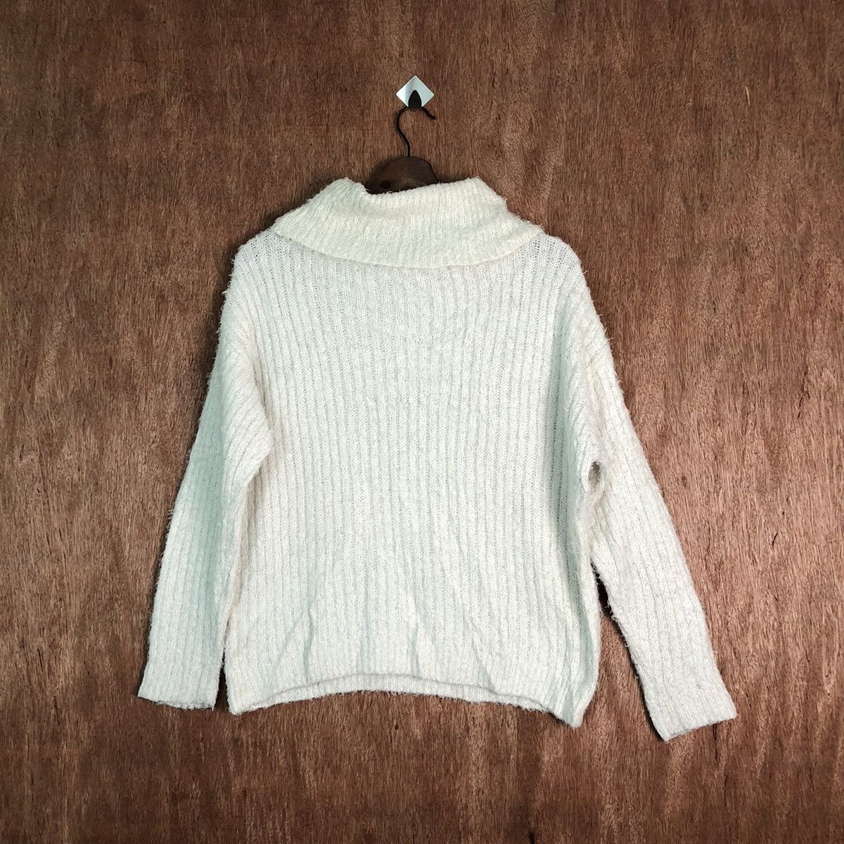 Japanese Brand Anne Basket White Shag Shaggy Fur Mohair Knitwear #6543 Size US M / EU 48-50 / 2 - 9 Thumbnail