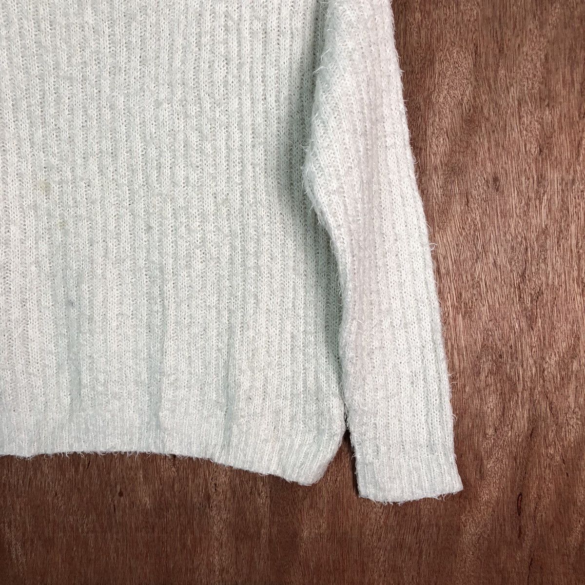 Japanese Brand Anne Basket White Shag Shaggy Fur Mohair Knitwear #6543 Size US M / EU 48-50 / 2 - 5 Thumbnail
