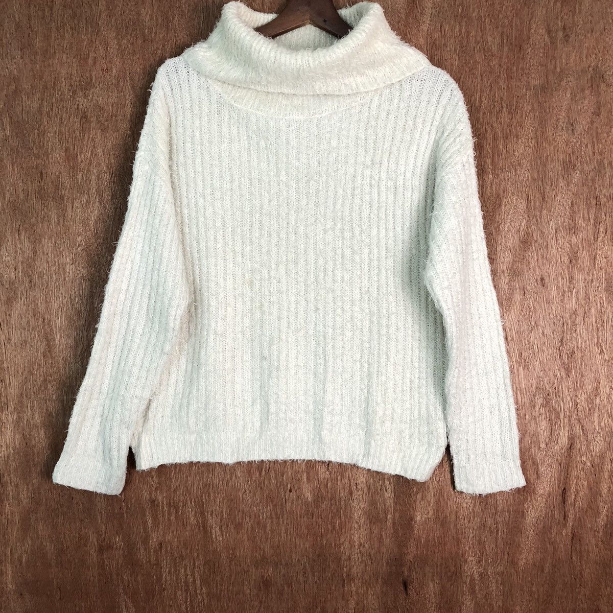 Japanese Brand Anne Basket White Shag Shaggy Fur Mohair Knitwear #6543 Size US M / EU 48-50 / 2 - 3 Thumbnail