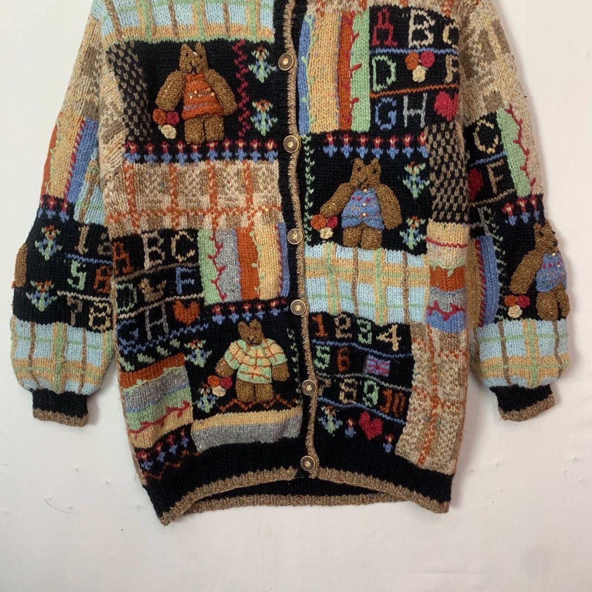 Aran Isles Knitwear × Japanese Brand × Vintage 🔥BEST OFFER🔥Vintage Knit Wear Button Ups Cardigan Jacket Size US M / EU 48-50 / 2 - 4 Thumbnail