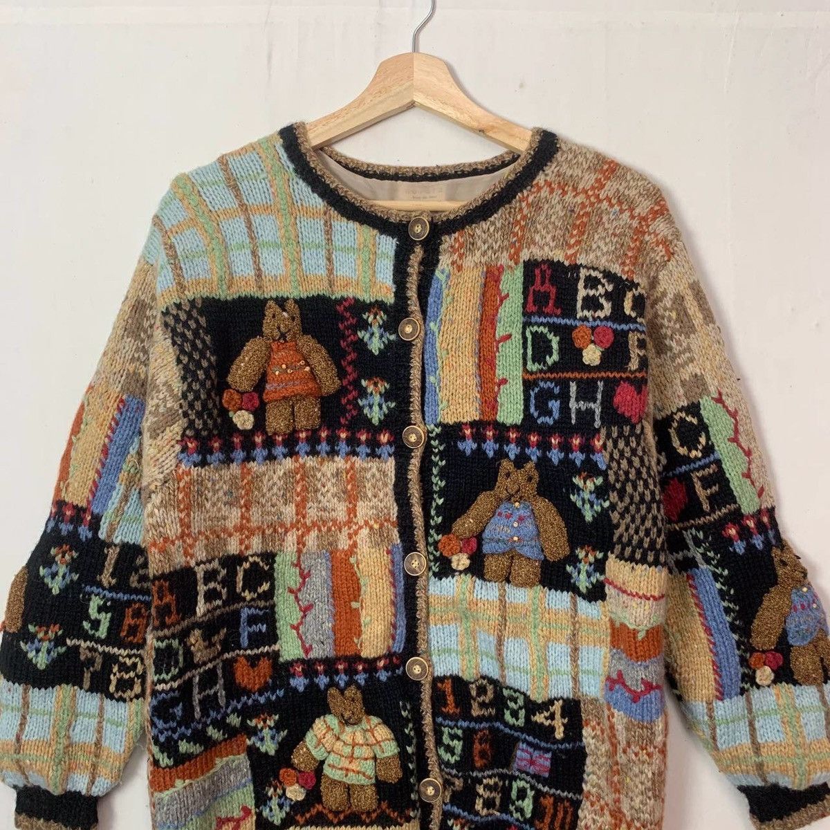 Aran Isles Knitwear × Japanese Brand × Vintage 🔥BEST OFFER🔥Vintage Knit Wear Button Ups Cardigan Jacket Size US M / EU 48-50 / 2 - 3 Thumbnail