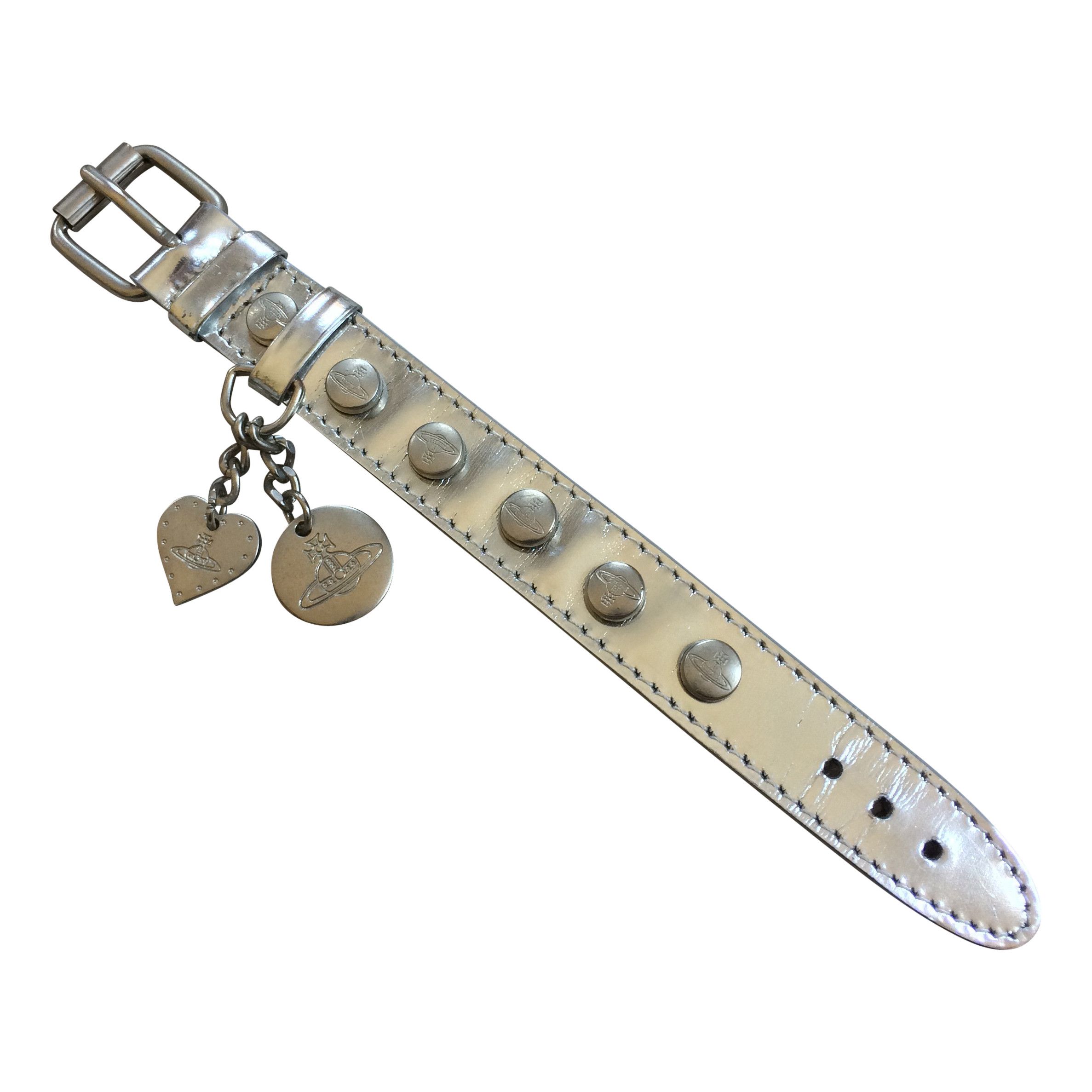 Vivienne Westwood Vivenne Westwood Studded Metallic Leather Orb Bracelet Size ONE SIZE - 1 Thumbnail