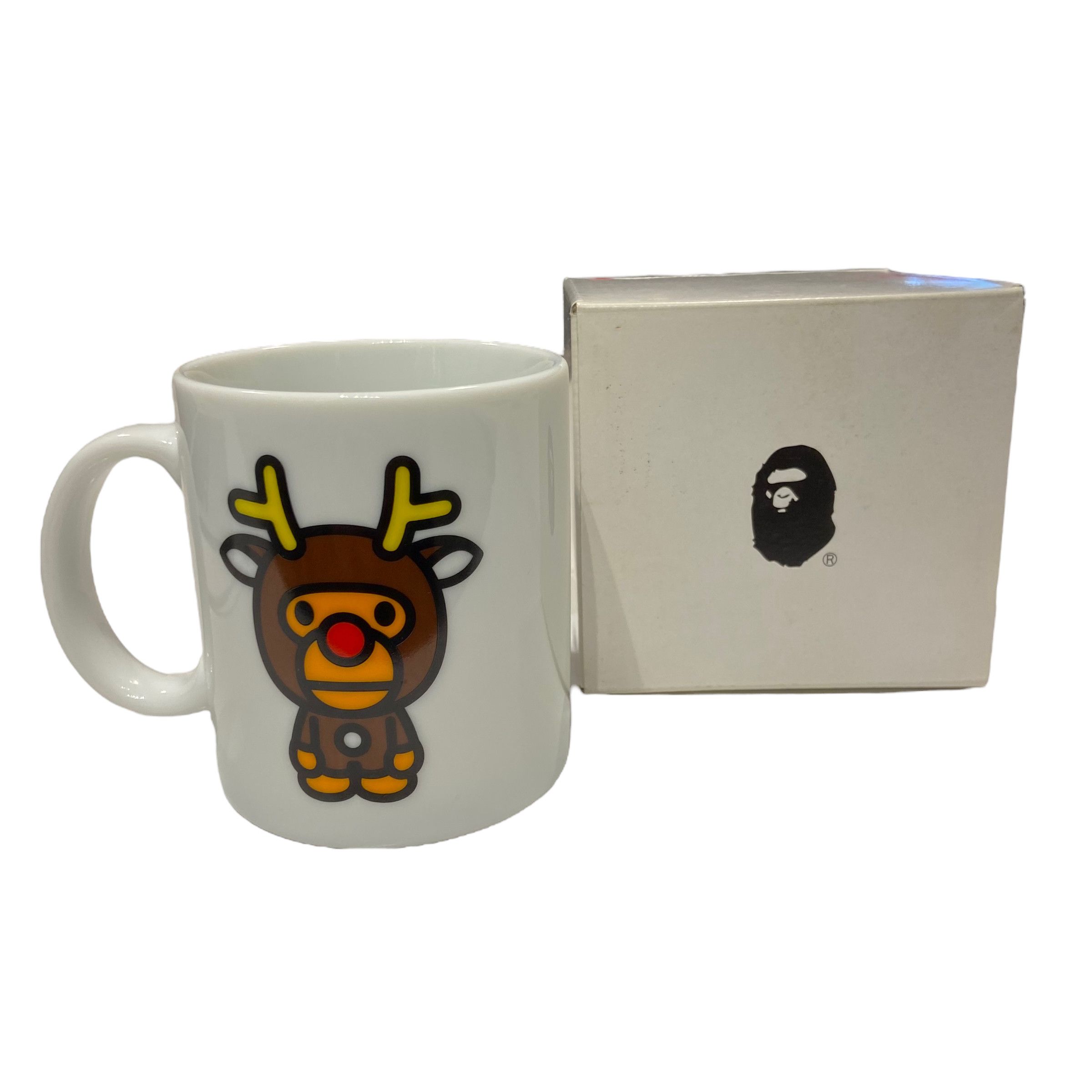 image of New Early 2000's Bape Baby Milo Christmas Coffee Mug in White, Men's