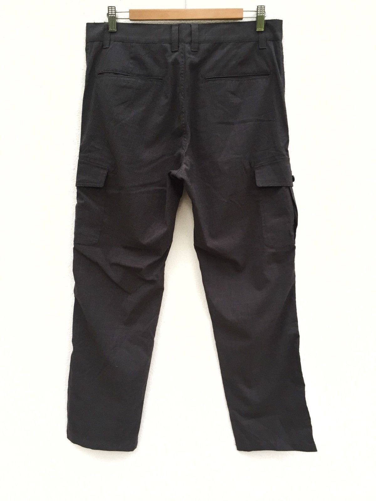 Tornado Mart Japan Made Bahut Check Rayon Blend Cargo Pants Size US 34 / EU 50 - 3 Thumbnail
