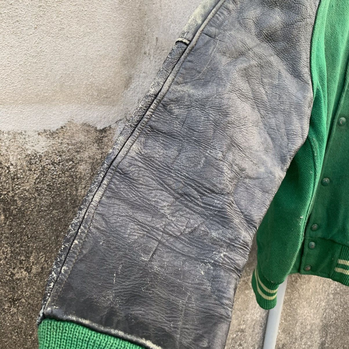 Vintage ACCEPT OFFERS 🛒 Vintage Varsity Leather Sleeve Faded Jacket Size US M / EU 48-50 / 2 - 7 Thumbnail