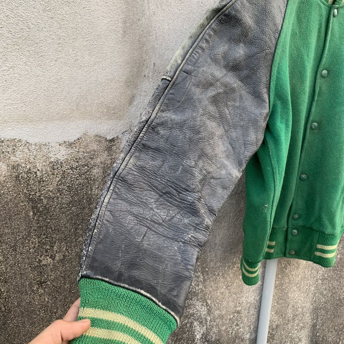 Vintage ACCEPT OFFERS 🛒 Vintage Varsity Leather Sleeve Faded Jacket Size US M / EU 48-50 / 2 - 6 Thumbnail