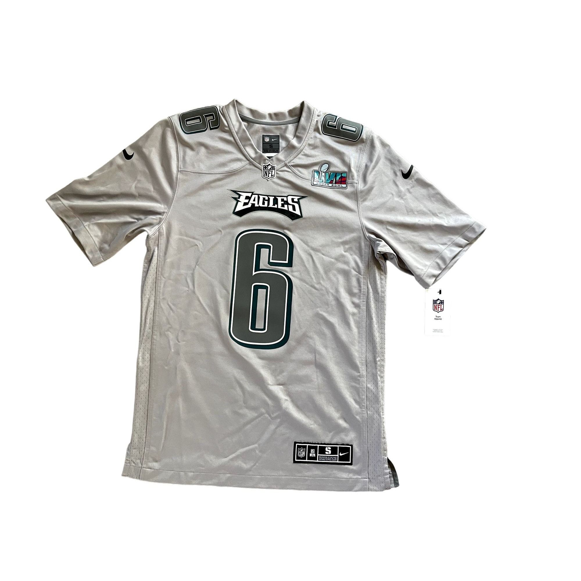 Men's Philadelphia Eagles DeVonta Smith Nike Gray Super Bowl LVII Patch  Atmosphere Fashion Game Jersey