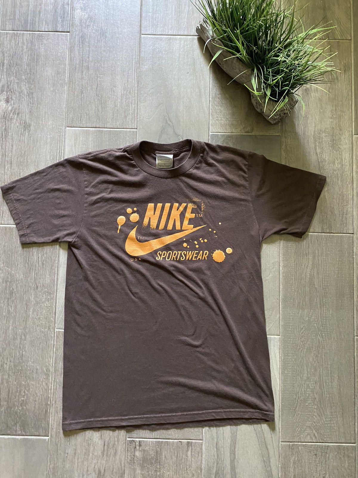 Vintage Maroon Nike T-Shirt - S main image 1