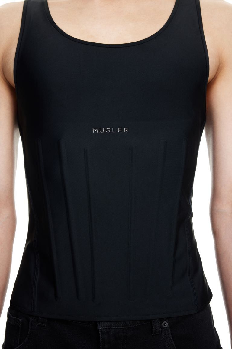 Mugler H&M Mugler Corset-waist Tank Top