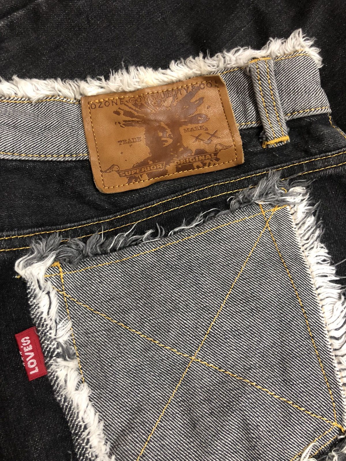 Hysteric Glamour DOPE🔥HG Ozone Rock 🇯🇵 Patchwork Cut Out Flare Denim Size US 29 - 7 Thumbnail